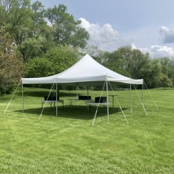 20x20 Pole 1767576161 Copper Party Package w/ Black Chairs (Grass Only)