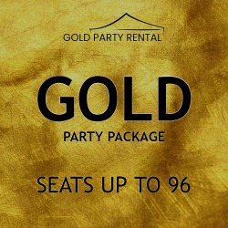 Gold Party Package w/ Black Chairs
